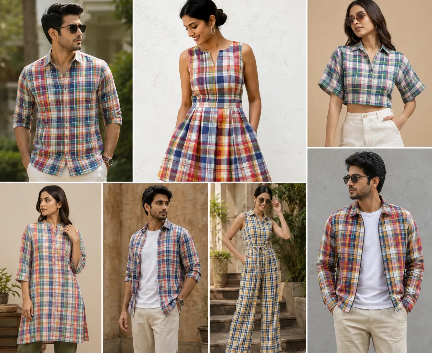 Madras Checks heritage textile used in contemporary home interiors